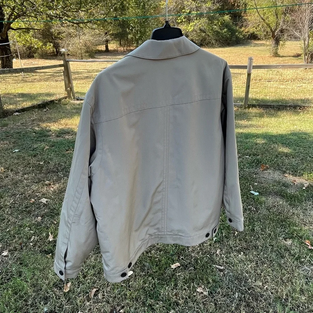Concepts by Claiborne Outerwear Poly Tech Insulated Zippered Tan Jacket - Picture 6 of 6